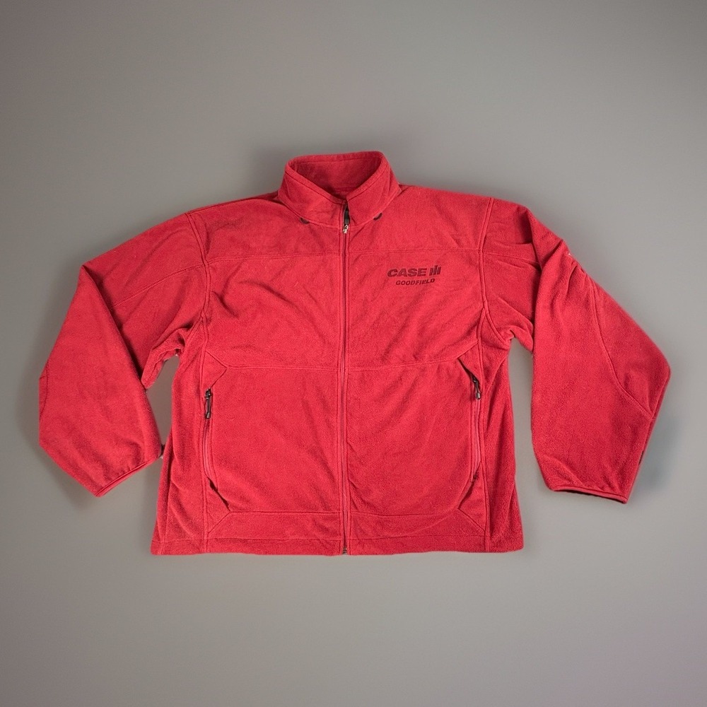Storm Creek Fleece Jacket Men 4XL Red‎ Zip Up CASE IH Workwear Outdoor Utility